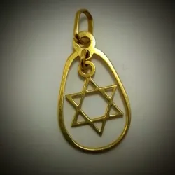 Dije colgante estrella de Israel