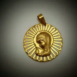 Dije de medalla cara de Ángel