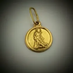 Dije de medalla de san Lázaro