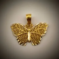 Dije Forma De Mariposa Calado