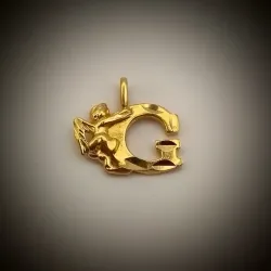 Dije Letra G con Corbata Fija