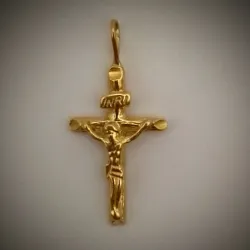 Dije Original 14K Crucifijo con Jesús