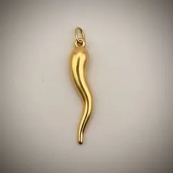 Dije Original 14K Forma de Cuerno en Liso