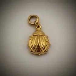 Dije Original 14K Forma de un Escarabajo en Relieve