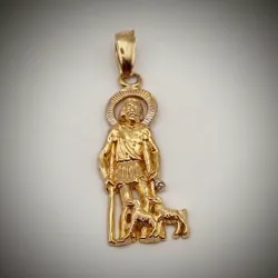 Dije Original 14K San Lázaro Exclusivo En Relieve