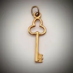 Dije Original 18K en Forma Llave  en Relieve