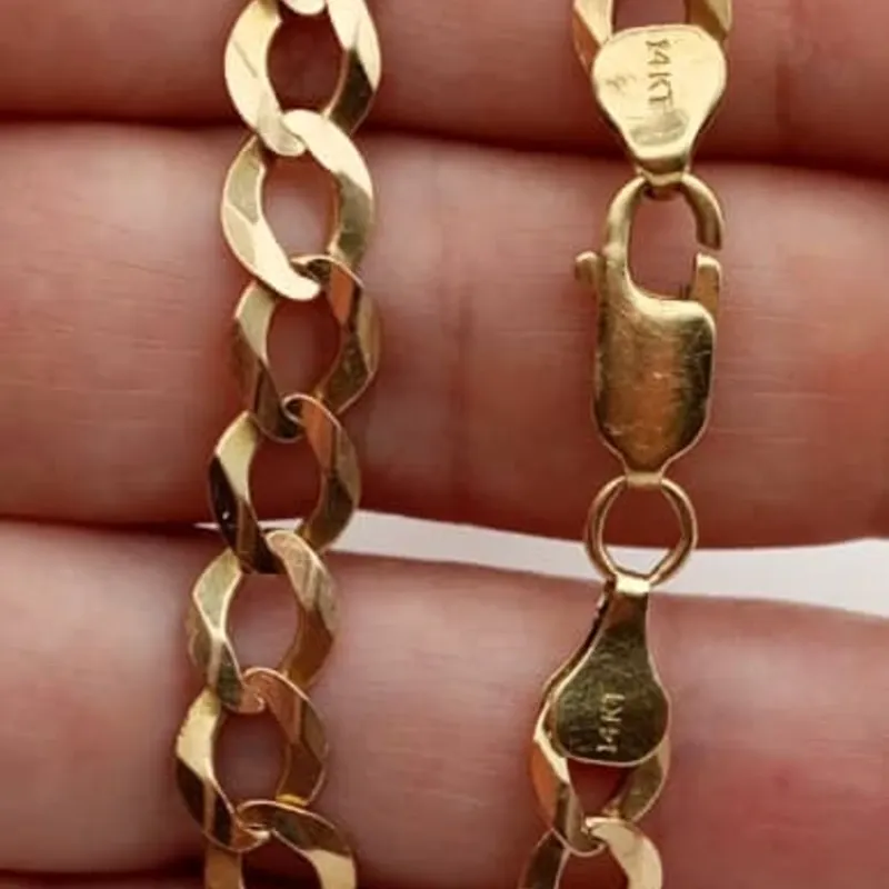 Guillo Original 14K Macizo mide de largo 23.8 cm y posee cierre de langosta
