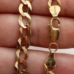 Guillo Original 14K Macizo mide de largo 23.8 cm y posee cierre de langosta