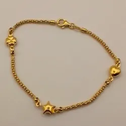 Guillo Original 18K eslabón Blin Blin con adornos