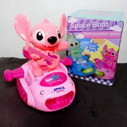 🌸Angel Stitch sobre bote espacial. 🚀