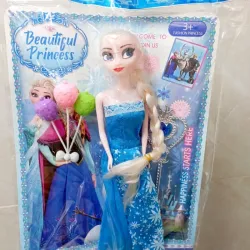 Barbie Frozen con varita y globos