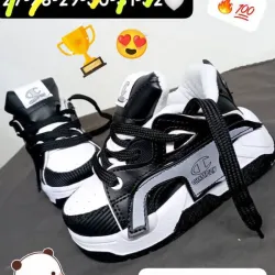 CHAMPION NEGRO DETALLES BLANCOS 🔥🤍