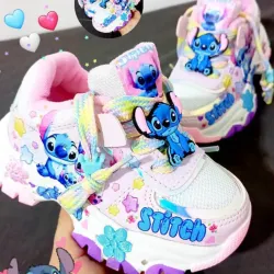 🩷 CORTE BAJO STITCH y familia cordones arcoiris*🌈 🌟Alumbra 💰