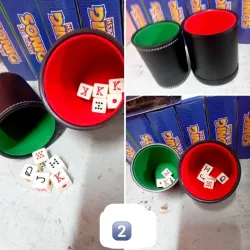 CUBILETE ORIGINAL.CUBO PLÁSTICO REVESTIDO DE CUERO