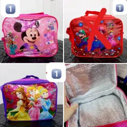 MERENDEROS TÉRMICOS INFANTILES  SUELTOS* 🎒🌈👧👦  Diseño plano decorado brillantilla✨