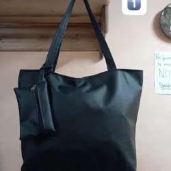 NEGRA grande vinil con monedero