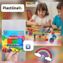 PLASTILINA 4 COLORES  (MÁS CANTIDAD)