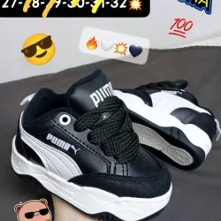 PUMA NEGRO DETALLES BLANCOS🖤🤍