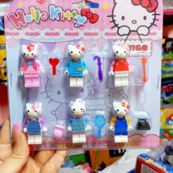 SET  6 PERSONAJES CON ACCESORIOS HELLO KITTY