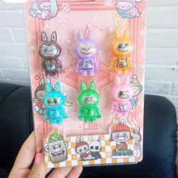 SET  6 PERSONAJES CON ACCESORIOS LABUBU