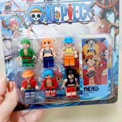 SET  6 PERSONAJES CON ACCESORIOS) ONE PIECE