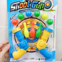 SET DE DOS PISTOLAS + BOLAS+BOLOS