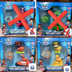 SET PAW PATROL FIGURA + CARRO+CON PERRITO+PLACA
