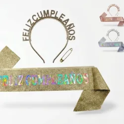 Juegos de cintillo y banda de feliz cumpleaños