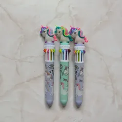 Lapiceros de 10 colores de unicornio