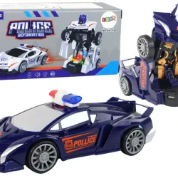 Carro de policía de control remoto transforme