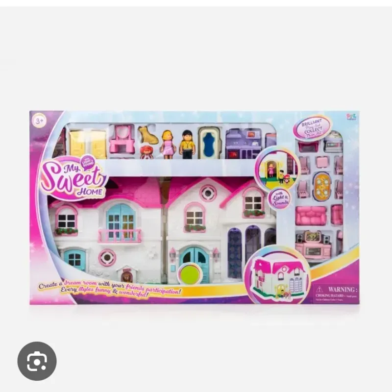 Casa para muñecas con luz, sonido y accesorios