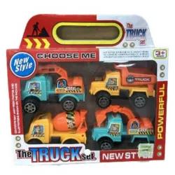 COCHES DE CONSTRUCCION x4 EN CAJA