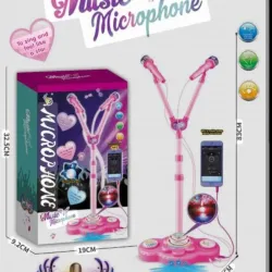 Micrófono con luz y música 