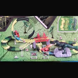 Pista de Auto con Dinosaurio 
