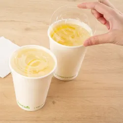Vaso biodegradable 12oz (tapa plana)