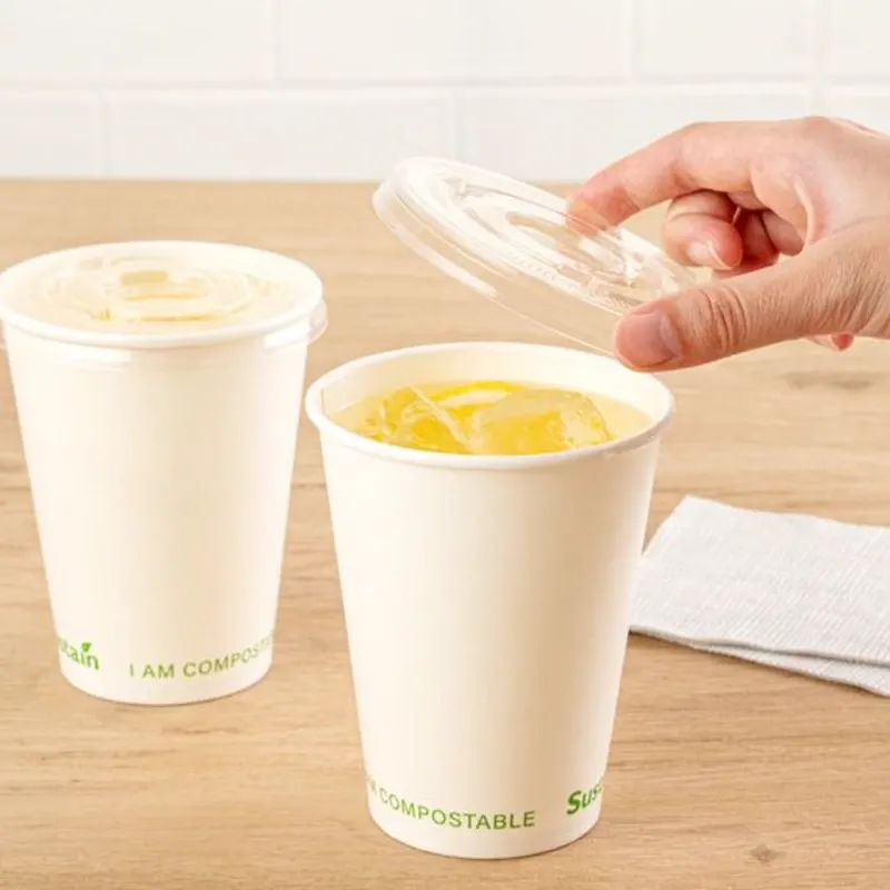 Vasos biodegradable 16oz (tapa plana)