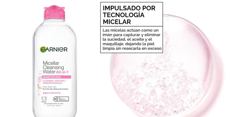 Agua micelar para pieles sensibles