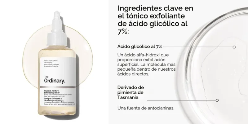 Tónico de ácido glicólico al 7%