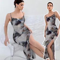 Vestido elegante moteado