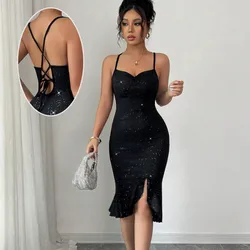Vestido negro con brillos