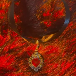 Choker negro con corazón victoriano🖤