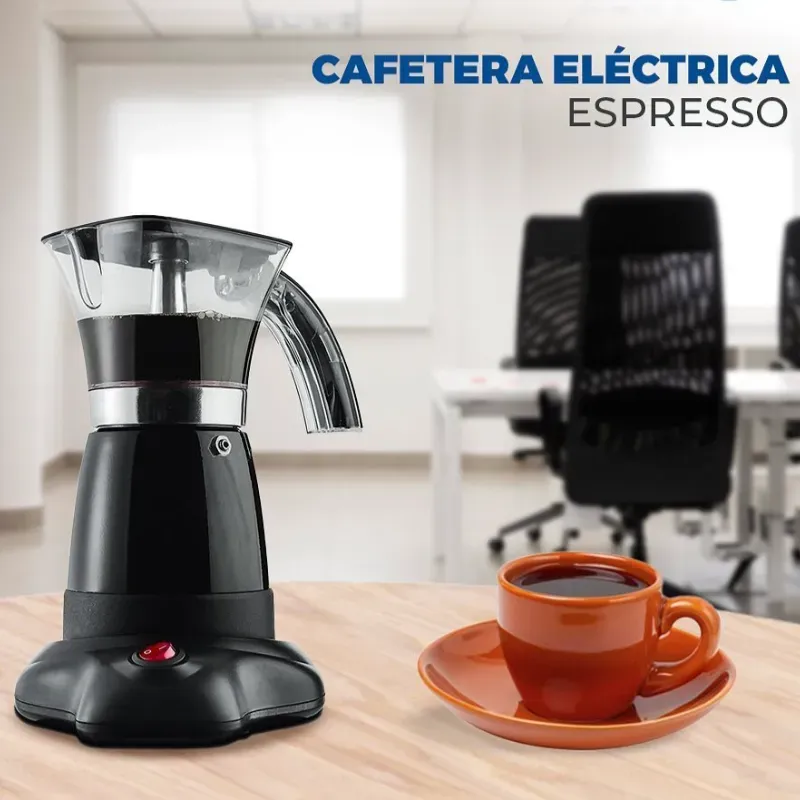 Cafetera eléctrica negra