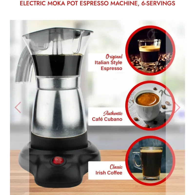 Cafetera eléctrica plateada