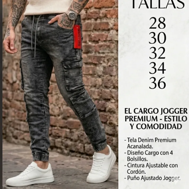 Jeans Cargo de Puño