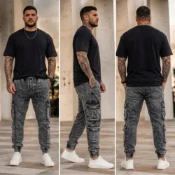 Jeans Cargo de Puño