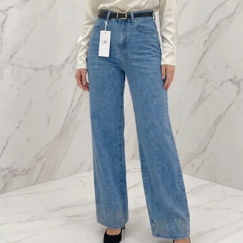 Jeans Cargo Piedras/Brillo