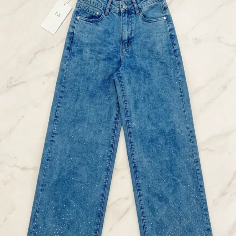 Jeans Cargo Piedras/Brillo