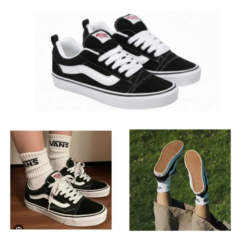 Tenis Vans Knu Skool Suede Shoe-Black/True White