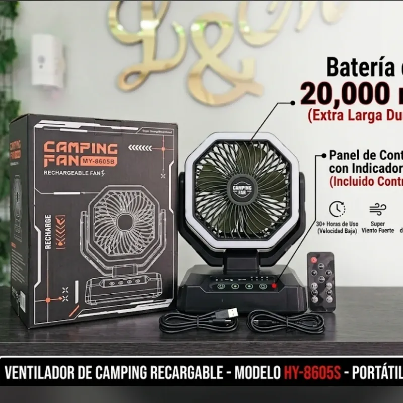 Ventilador recargable