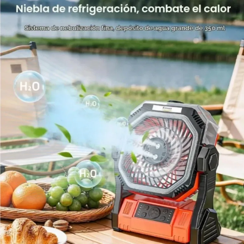 Ventilador Recargable con Nebulizador